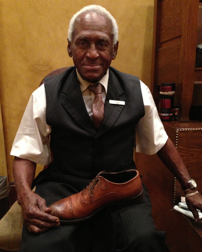 The Shoeshine Man at the Roosevelt Hotel. We all walked past him at some point during the conference, but how many of us slowed down and stopped to talk to him to hear his story?  Photo credit:  Kathleen Hennessy, pictureWORLDhope 
