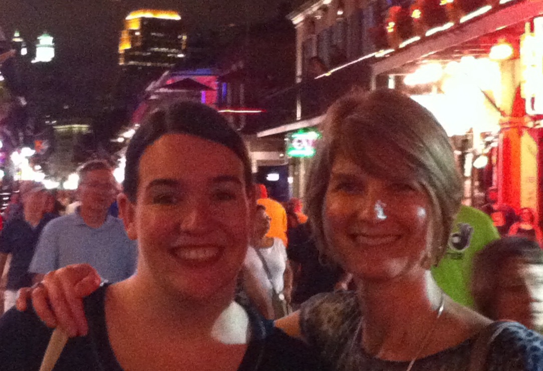 Suzanne Doig (left) and Avalee Wier on Bourbon St.